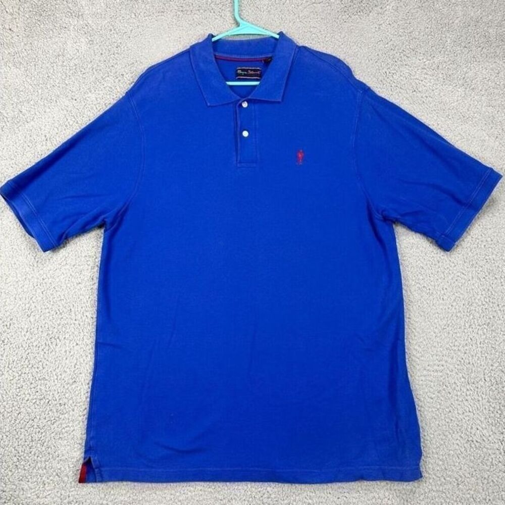 Payne Stewart Shirt Adult Large Polo Blue Logo Rugby Golf Golfing Athletic Mens